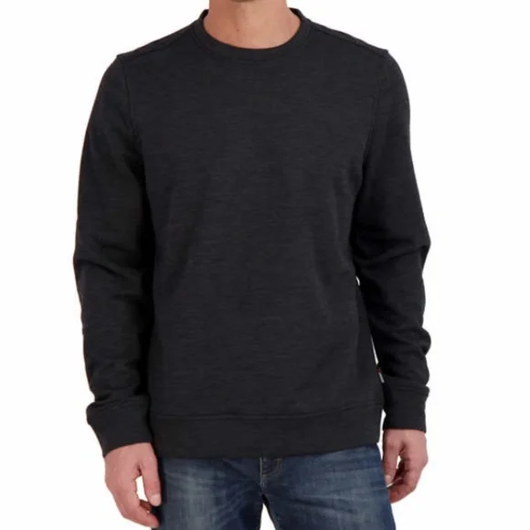 NWT Gerry Men’s Textured Crew Sweatshirt in Black Size M - Picture 3 of 6